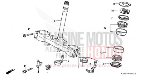 TIGE DE DIRECTION XR250RP de 1993